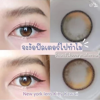 คอนแทคเลนส์ รุ่น Mini New York / Mini NewYork สีเทา/ตาล Gray/Brown มีค่าสายตา (0.00)-(-10.00)