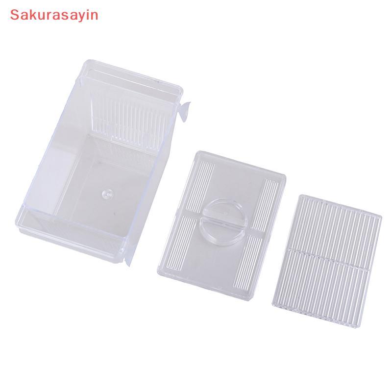 {Sakurasayin} Aquarium Fish Tank Guppy Double Breeding Breeder Rearing Trap Box Hatchery ใหม่