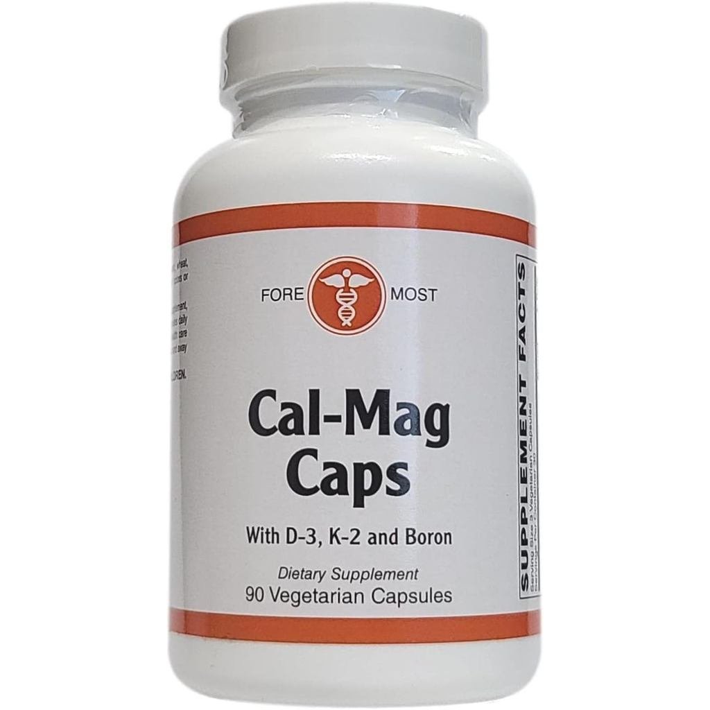 Cal-MAG CAPS พร้อม D-3, K-2 และโบรอน 90 แคปซูลมังสวิรัติ
