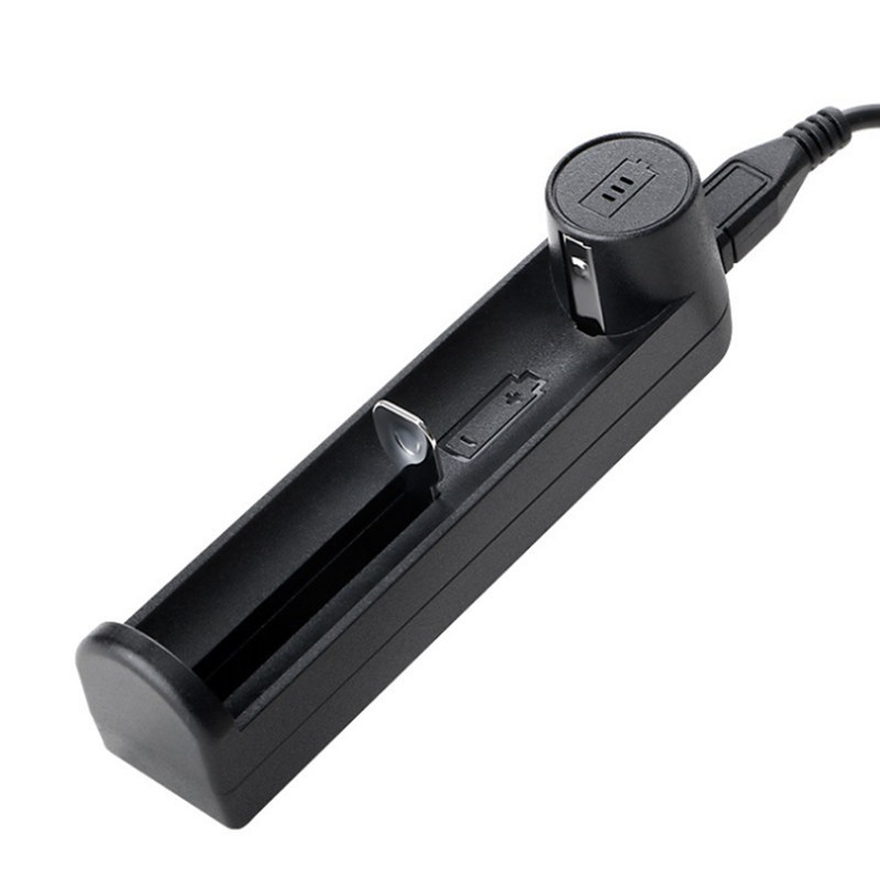18650 Charger USB Smart 5V Universal แท่นชาร์จ 21700 แบตเตอรี่ลิเธียม 26650 ช่องเดียว 3.7V Charger