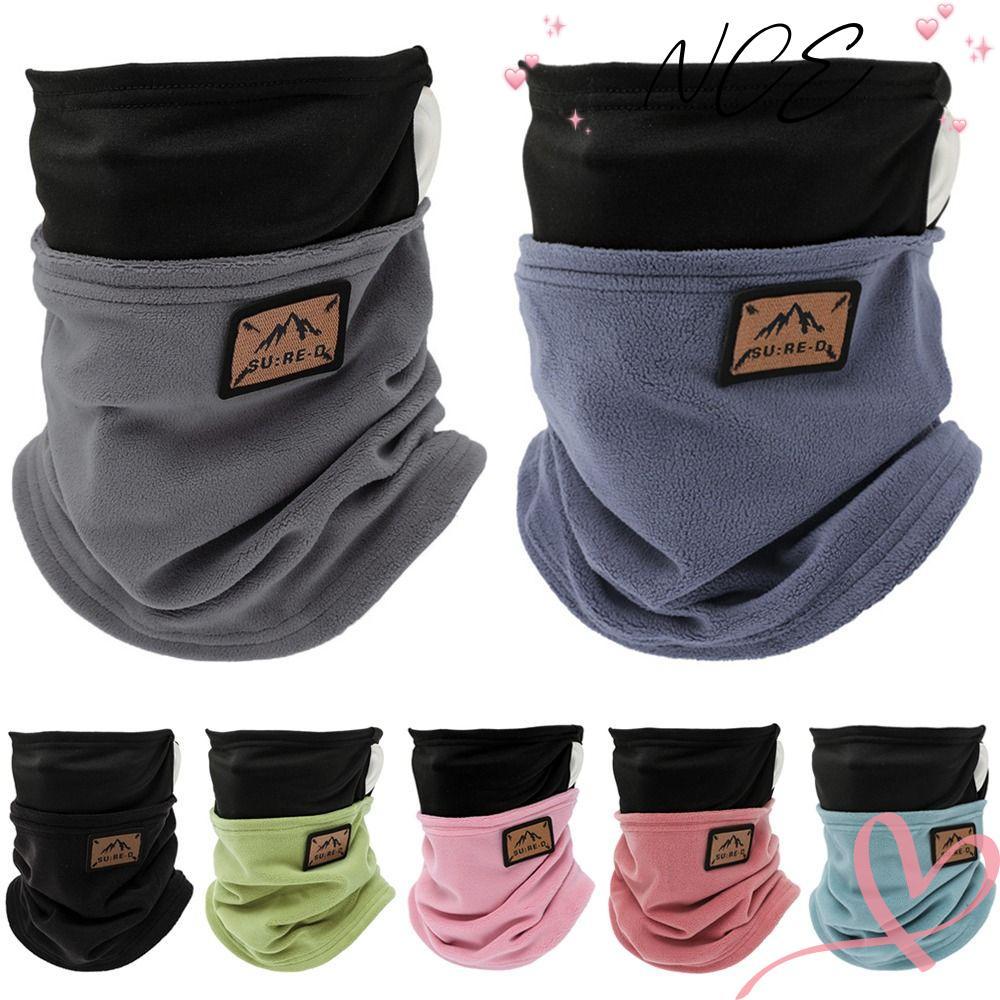 NCE คอ Gaiter, ผ้าพันคอหลอดสกีอุ่นขนแกะ, ตุ๊กตาทุกวันเย็นครึ่งหน้าสําหรับการตั้งแคมป์กลางแจ้ง