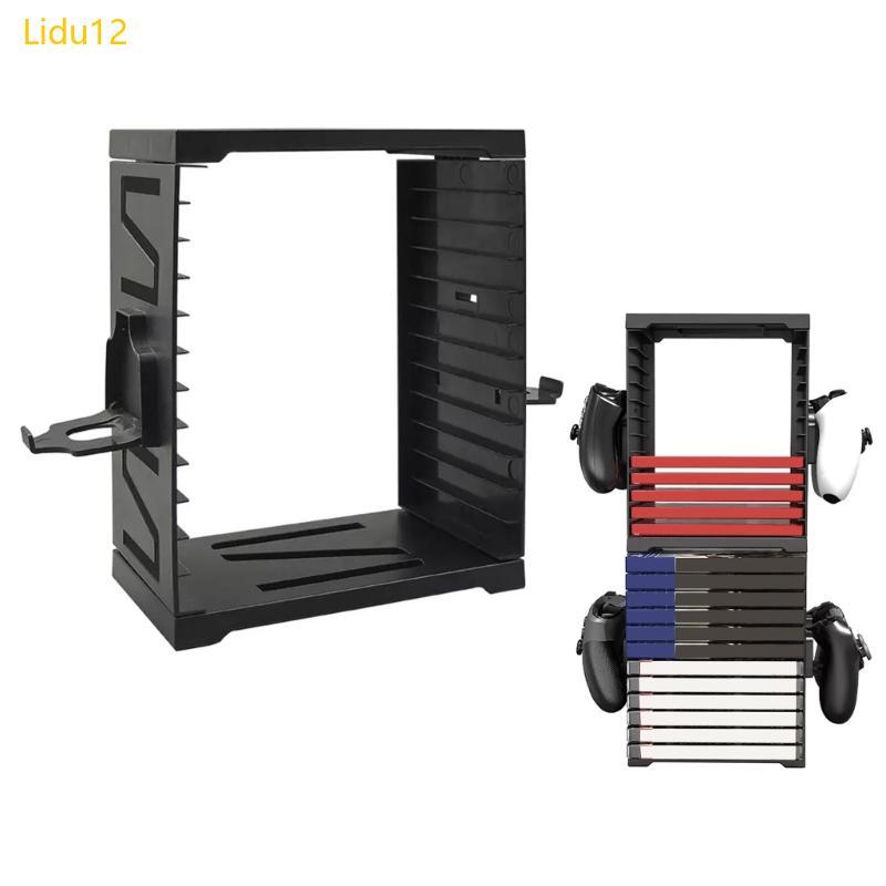 Lidu12 Game Storage Tower 24-slots Disc Storage Holder Display Shelf Universal CDs Rack