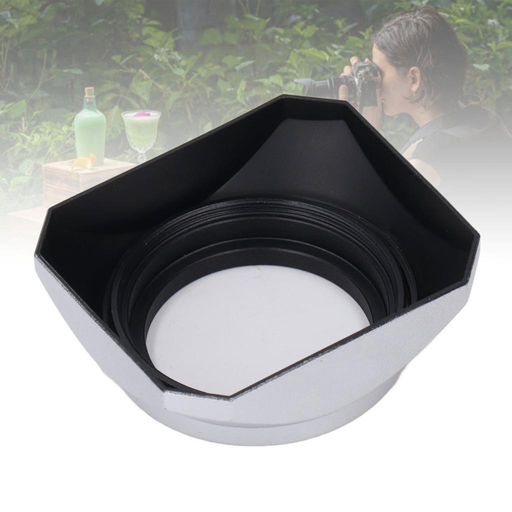 Dressit Metal Lens Hood 43mm Retro Shade Reversible สําหรับ 25mm หรือ Focal ความยาว Sliver