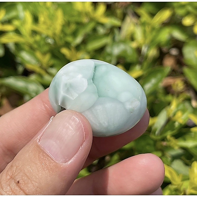 Natural Blue Aragonite Tumble Stone / activates the Third รูปที่ 6