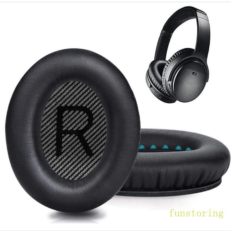 FUN นุ่มโปรตีนหนังแผ่นรองหูฟังหูฟังฟองน้ําเบาะสําหรับ QC35 QC35 II ชุดหูฟัง