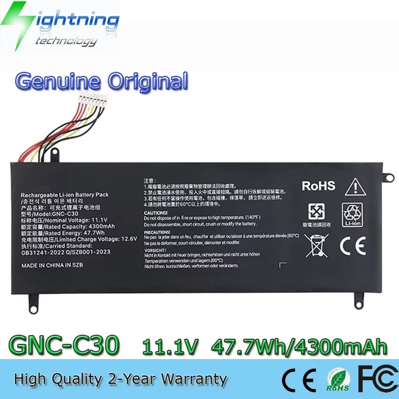 ใหม่ของแท้ GNC-C30 11.1V 47.73Wh แบตเตอรี่แล็ปท็อปสําหรับ GIGABYTE U2442 U24F P34G-V2 Gaming Series