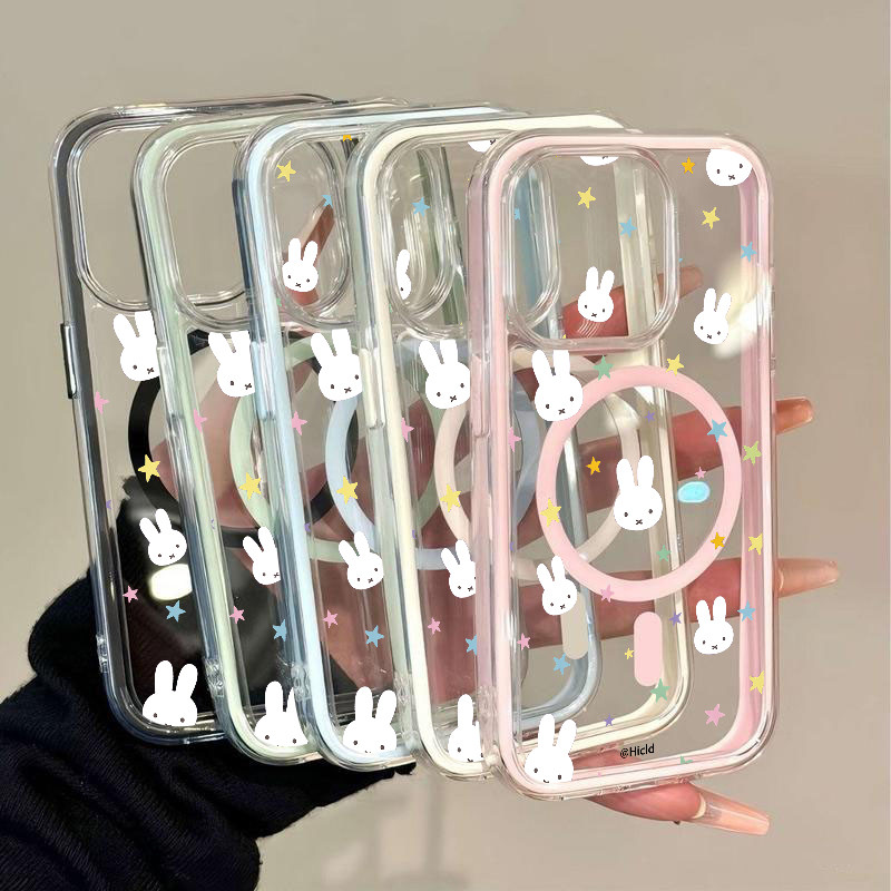 Snap&Co เคสกันกระแทกแม่เหล็ก MagSafe ลายเรียบง่ายสไตล์เกาหลี สำหรับ iPhone 17 16 15 14 13 12 11 Pro Pro Max Plus ก