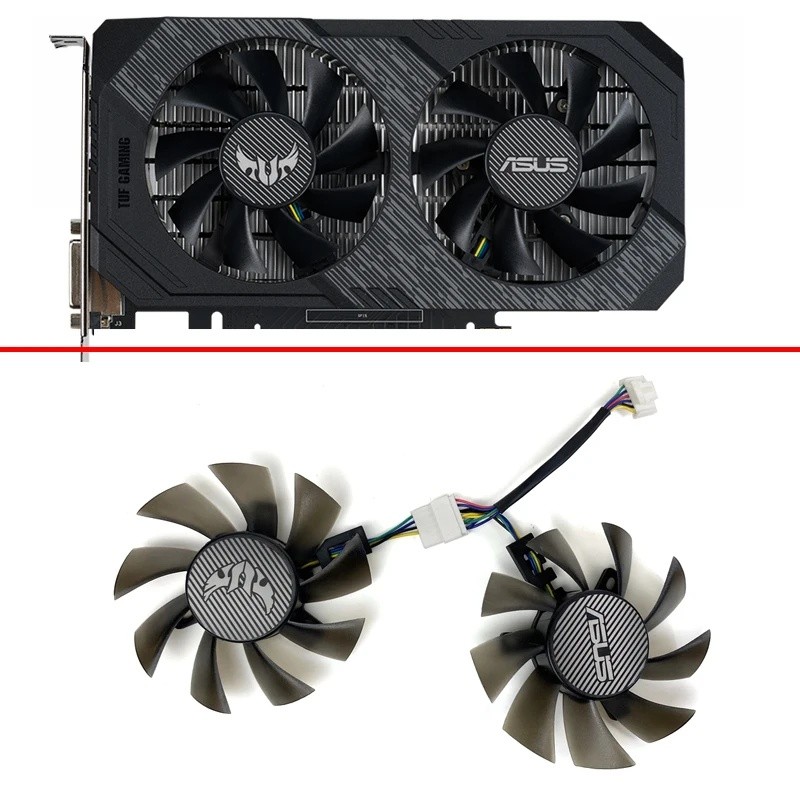 75 มม. 6pin FD8015U12S T129215BU RTX2060 GTX1660 GTX1650 พัดลมระบายความร้อนสําหรับ ASUS TUF Gaming G