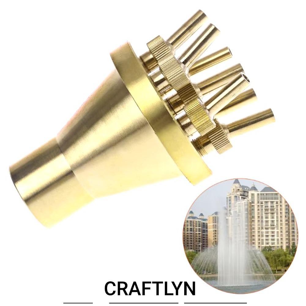 CRAFTLYN Center หัวฉีดน้ําพุสไตล์ตรง ทนทาน 1/2" 3/4" 1" หัวฉีดคอลัมน์ดอกไม้สปริงเกลอร์, ทองเหลือง Un