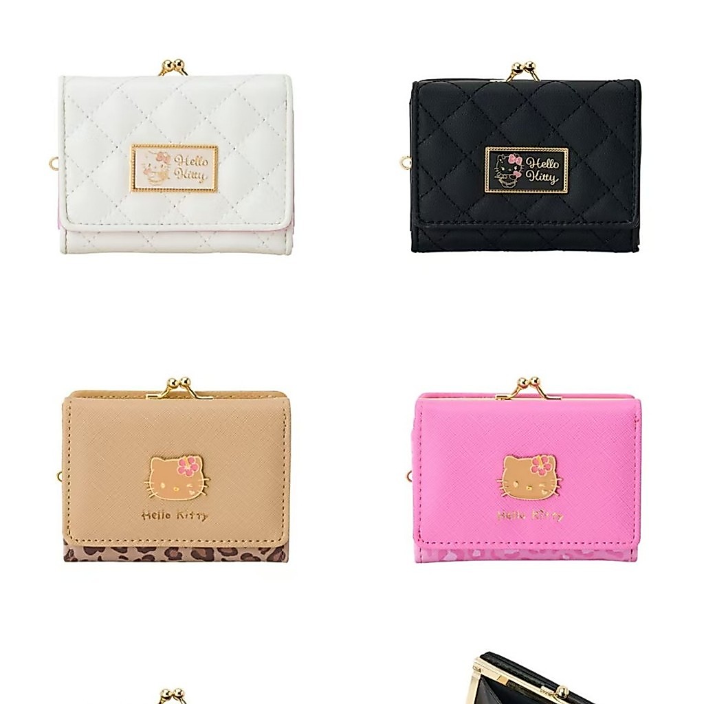 Spot Goods#Directly supplied short wallet, cute small wallet for female students, coin purse with zipper, card holder, small wallet with cat design0712