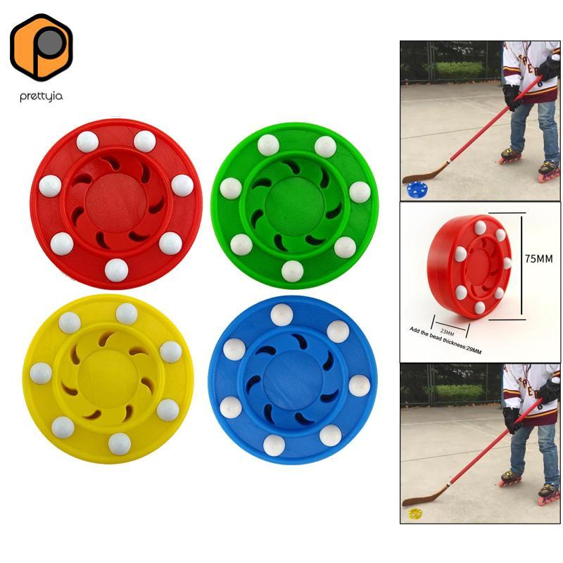 Prettyia 7.5x2.5 ซม. Roller Hockey Puck ล้อ Pucks Practicing อุปกรณ์ Puck 4 สี