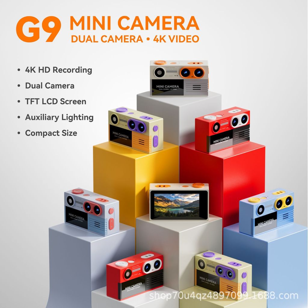 G9 Dual Lens 4K HD Thumb Camera Outdoor Mini Camera Portable Campus Student Digital Camera 2026.7.20