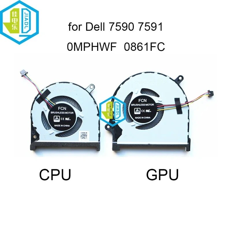 CPU GPU พัดลมระบายความร้อนสําหรับ Dell Inspron 15-7590 7591 P83F แล็ปท็อปกราฟิกการ์ด Cooler 0MPHWF 0