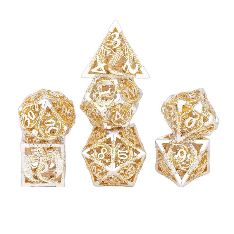 D DND Dragon Dice Set 7 [คลังสินค้าพร้อม] ชิ้น Multi-faceted D20 D12 D10 D% D8 D6 D4 ขายร้อน, Hollow