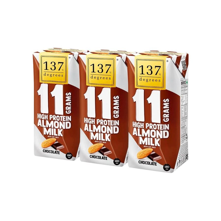 137ดีกรี นมอัลมอนด์โปรตีนสูง11กรัมสูตรช็อกโกแลต 137 11 H-Protein Chocolate 180ml. Pack3