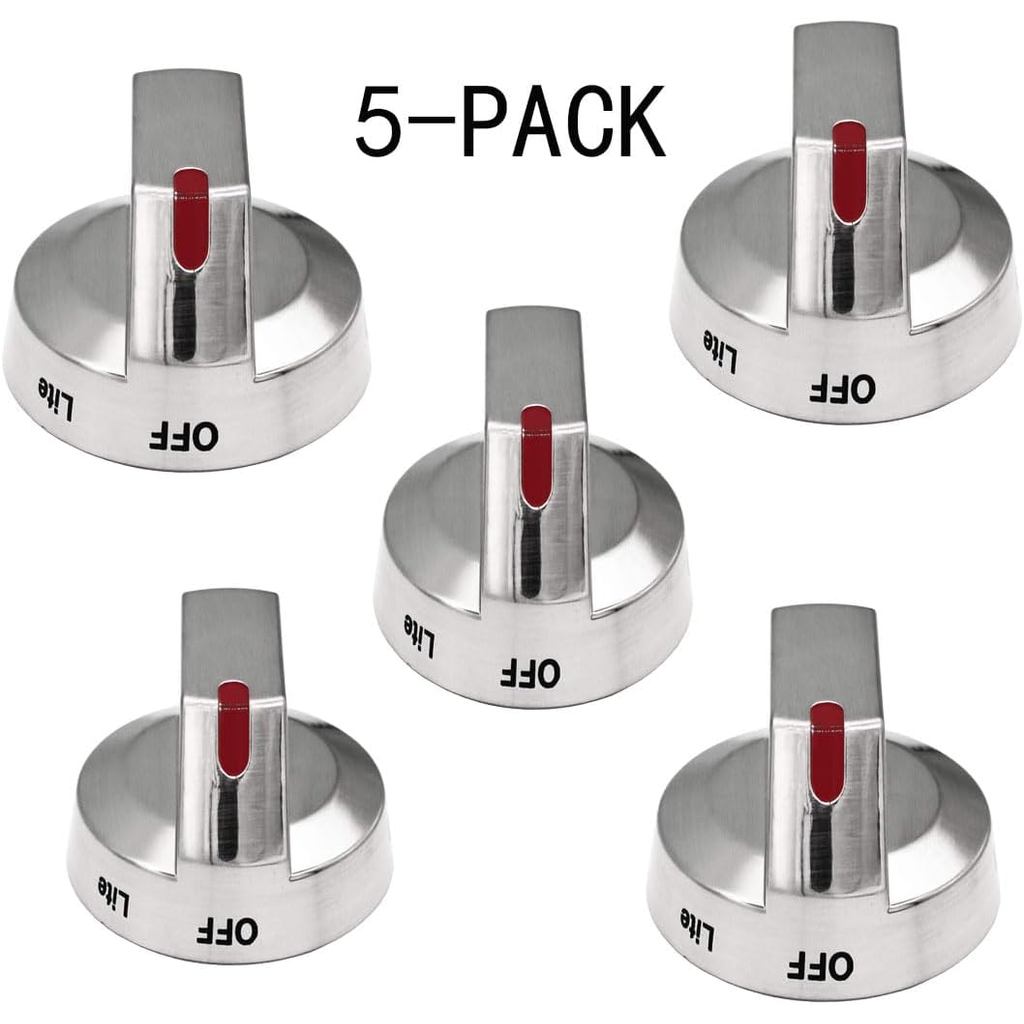 5-Pack DG94-017112A DG94-01913A Gas Range Burner Control Dial Knob สําหรับ Samsung Range เตาอบเตา NX