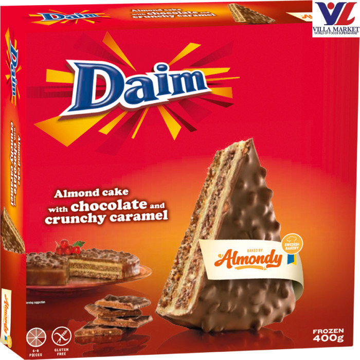 Almondy Daim Choc/Caramel Cake 400G อัลมอนดี้ เค้กช็อกโกแลตผสมคาราเมลไดม์ 400 กรัม