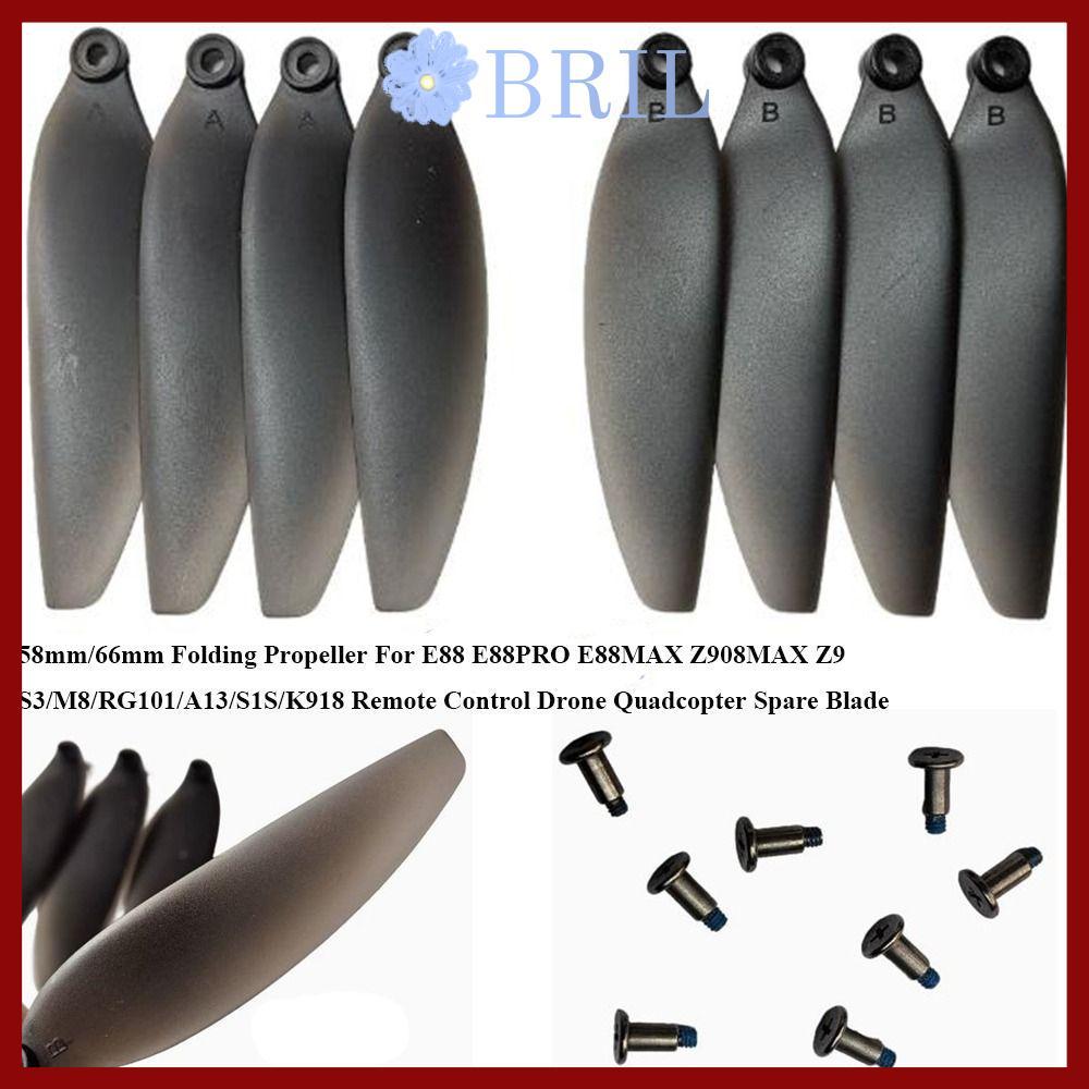 CODBRIL รีโมทคอนโทรล Drone Parts, Universal สีดําพับใบพัด, 58 มม./66 มม.พลาสติก Quadcopter อะไหล่ใบม