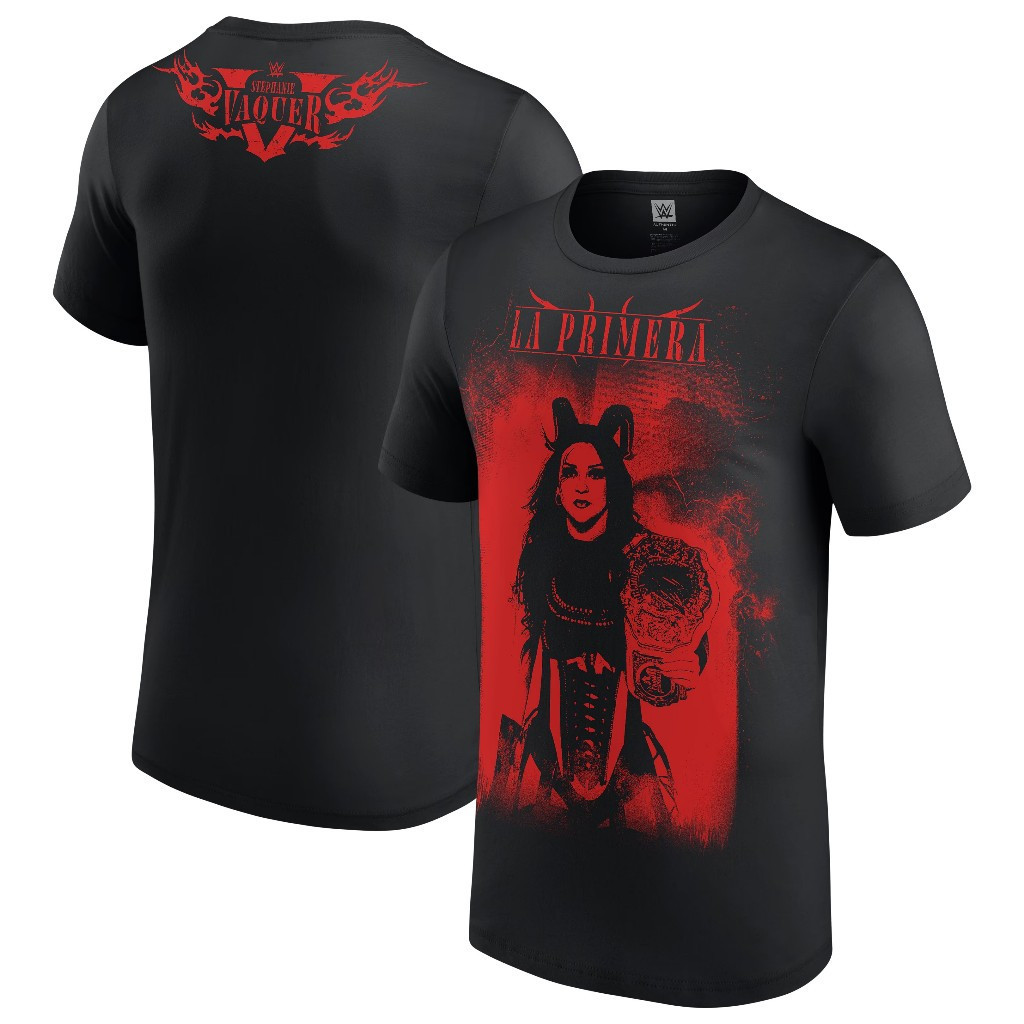 เสื้อยืดผู้ชาย Black Stephanie Vaquer La Primera