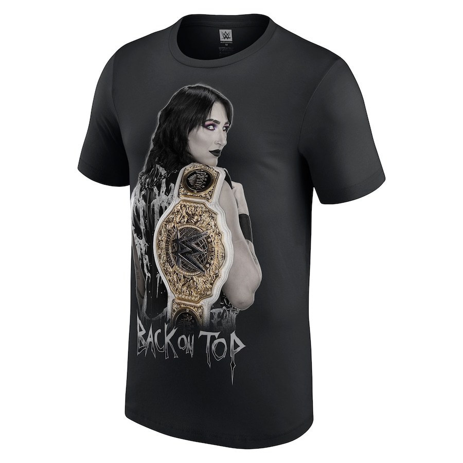 เสื้อยืดผู้ชายสีดํา Rhea Ripley Back On Top