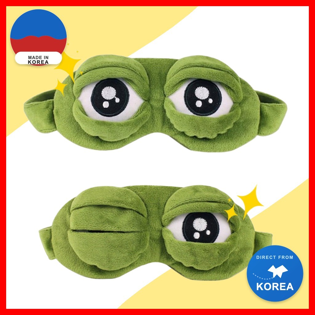 [kumong] Frog Sleep Mask สีเขียว 1 ชิ้น / หน้ากากนอนกบเกาหลี / กันแสง / ของแท้ 100% โดย Daily Pick