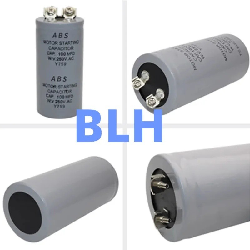 CD60 ABS มอเตอร์สตาร์ทตัวเก็บประจุ 250V 50UF 75UF 100UF 150UF 200UF 300UF 400UF 600UF 800UF 1000UF 1