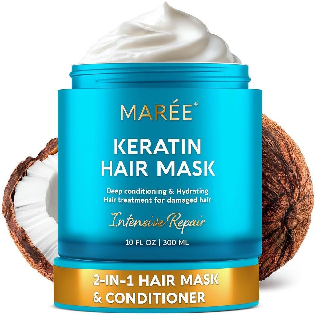 MAREE Deep Hair Care Hair Mask ใช้สําหรับ Damaged Hair Care-Keratin Hair Care Products FH1W