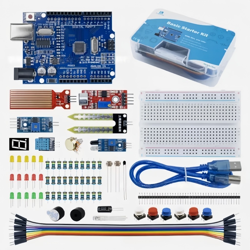 ชุดเรียนรู้อิเล็กทรอนิกส์ โมดูลเซนเซอร์ครบชุด เข้ากันได้กับบอร์ด Arduino Uno R3 สำหรับมือใหม่