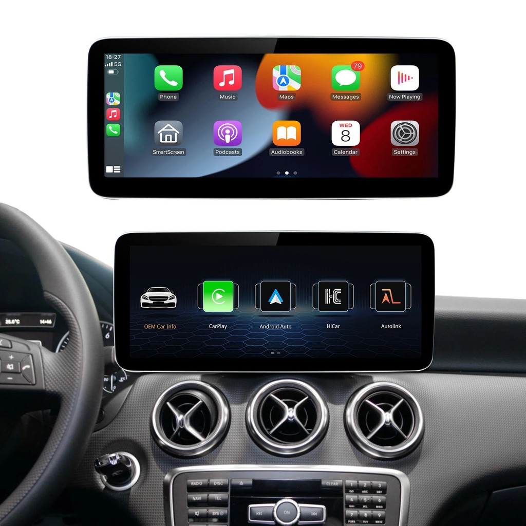 YYDN 12.3 "Wireless Carplay Android Auto สําหรับ Mercedes Benz NTG4.5 Dashboard หน้าจอสําหรับ W176 C