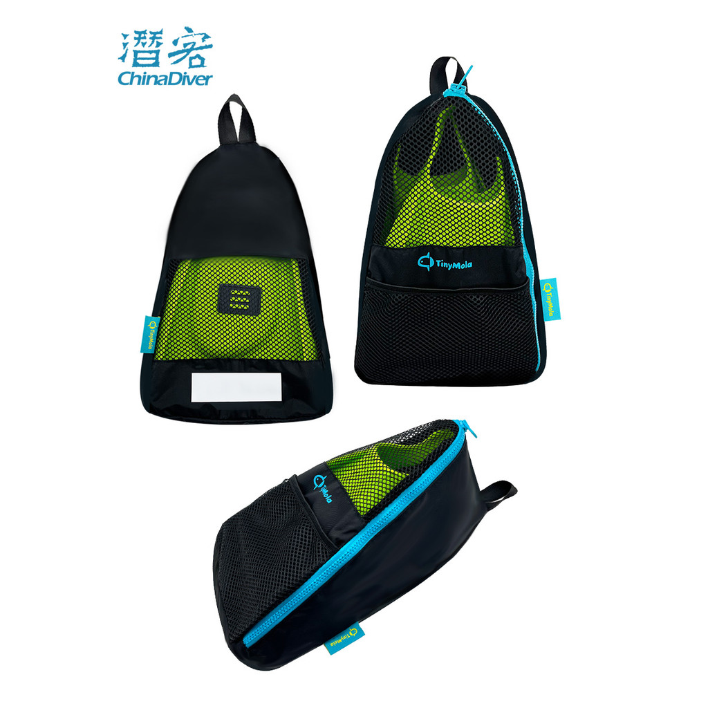 TinyMola Fin Storage Bag Swimming Net Pocket Children Fins ชุดว่ายน้ํา Snorkel Training Equipment Ne