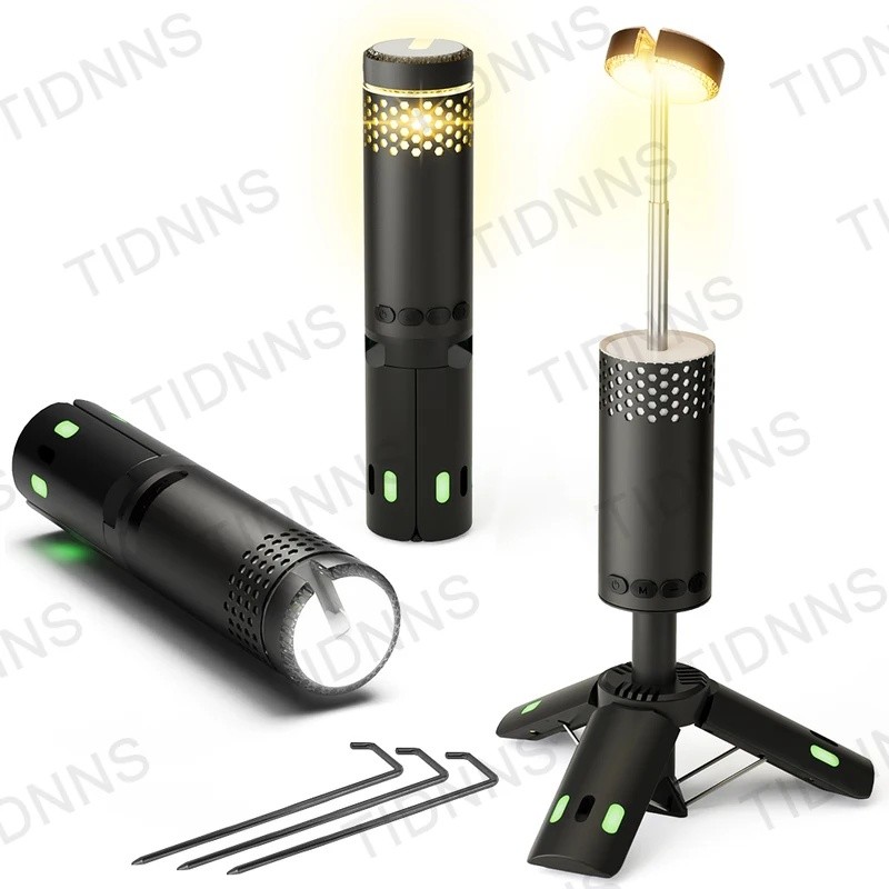 AP5Y Telescopic Camping Light โคมไฟตกปลาแบบชาร์จไฟได้ Dimming Night บรรยากาศไฟฉุกเฉินสําหรับ Power F
