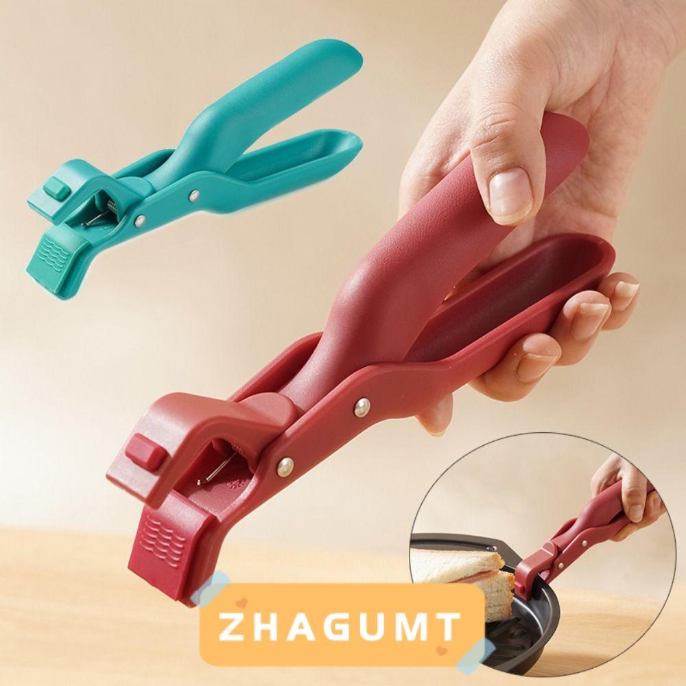 ZHAGUMT366KB คลิปป้องกันการลวก, คลิปหนีบชามครัวกันลื่นซิลิโคน, ชามอาหารทนทานแหนบ Gripper Anti Scalding Holder