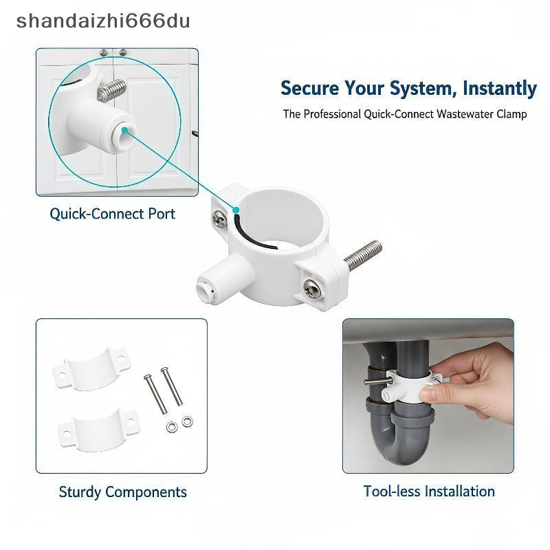 Shandaizhi666du RO System Filter Replacement Clamp Food Grade Leak Resistance Qui ติดตั้งสําหรับ Res