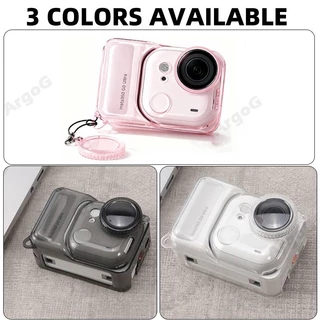 ArgoG Insta360 GO Ultra TPU เคสป้องกันพร้อมฝาครอบเลนส์และเชือกเส้นเล็กปกอ่อน Insta360 GO Ultra อุปกรณ์เสริม