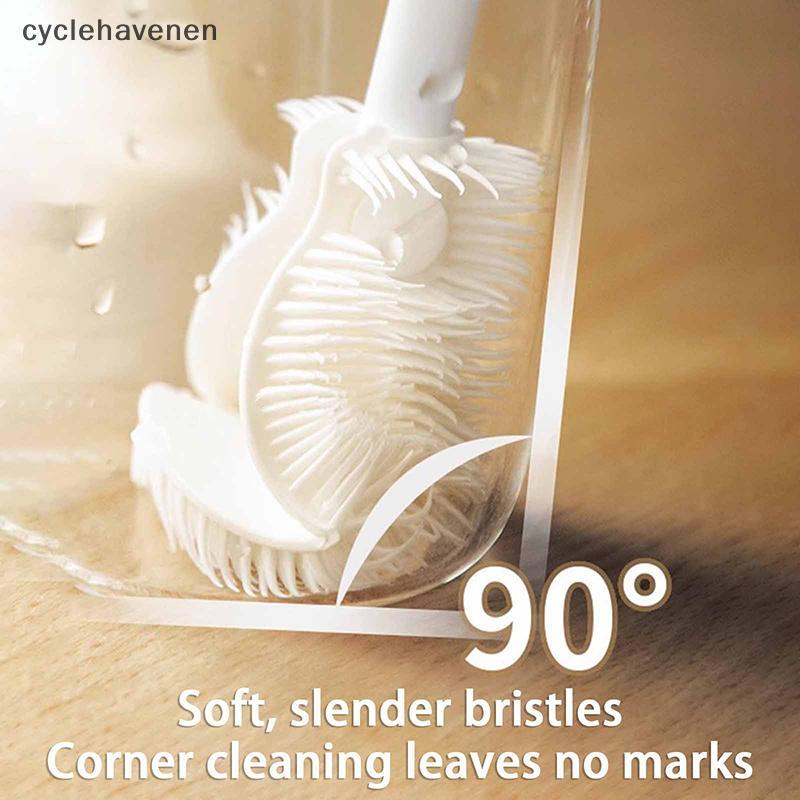 (ดี) Bendable Cleaning Brush Cup Scrubber Glass Cleaner เครื่องมือทําความสะอาดห้องครัว Long Handle Drink Bottle แปรงทําความสะอาดถ้วยแก้ว (ใหม่)