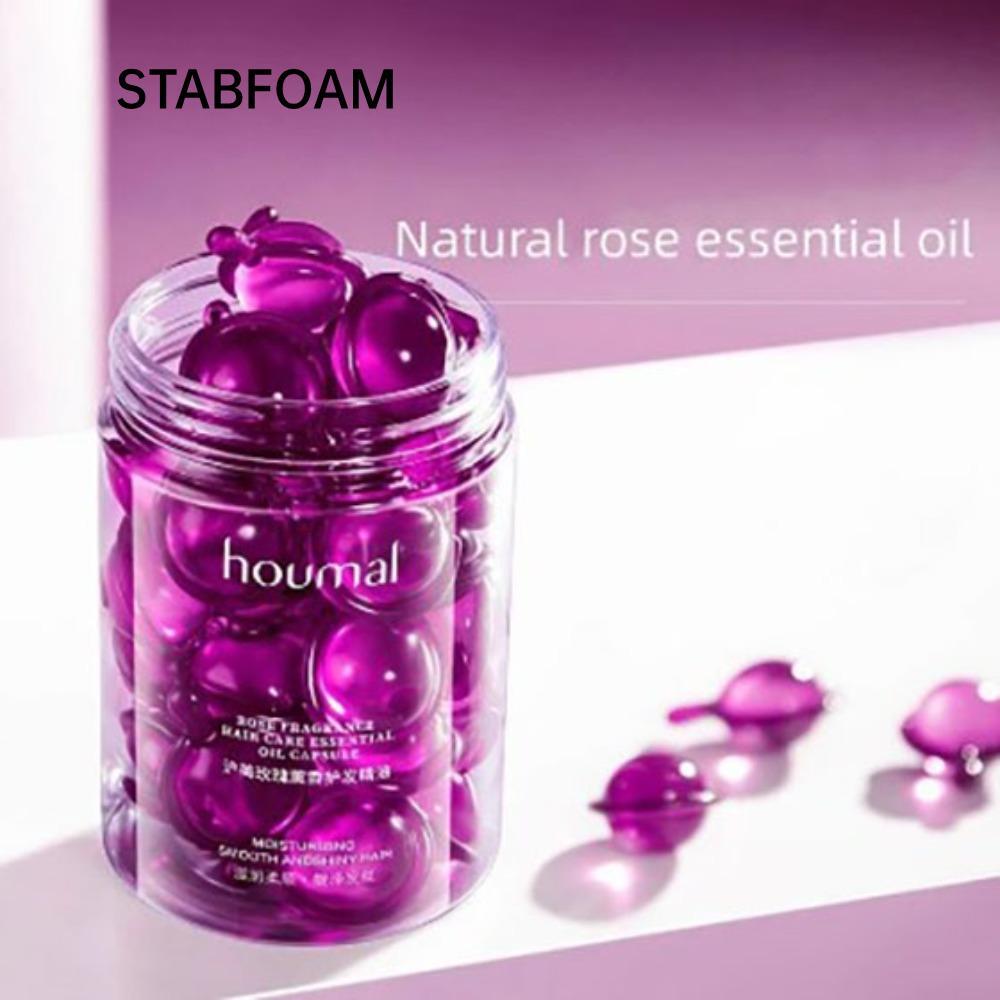 STABFOAM Plant Extracts Keratin Oil, Essential Oil Capsules ซ่อมแซมผม Rose Capsules น้ํามันหอมระเหยผ