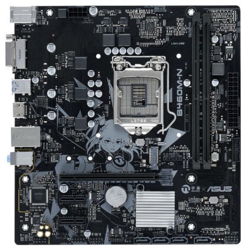 1200 พิน Asus B460M-N เมนบอร์ด B460 DVI HDMI M.2 USB3 DDR4