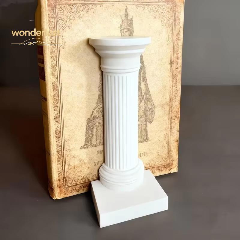 [Easy-t] 2 Pa 3D พิมพ์คอลัมน์หนังสือขาตั้ง Minimalist Aesthetic Bookends ที่วางเดสก์ท็อปที่ทนทานสําห