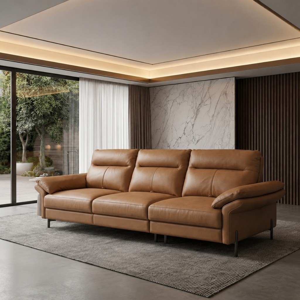 SB Design Square โซฟา รุ่น HARUNO สีน้ำตาล (290x124x80 ซม.) แบรนด์ DESIGN & DECOR