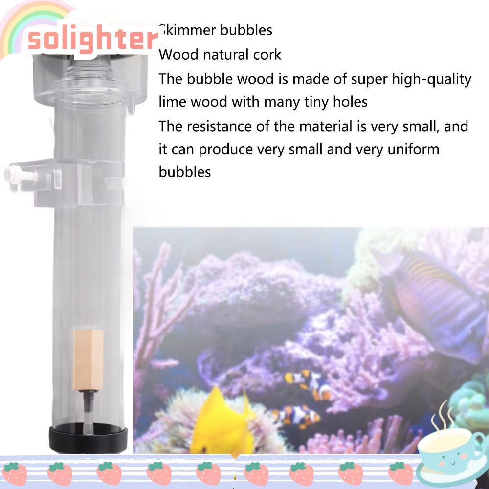 SOLIGHTER Fish Protein Skimmer, Borosilicate Glass View Aquarium Filter, แยกสิ่งบางอย่างเย็น/ทนความร