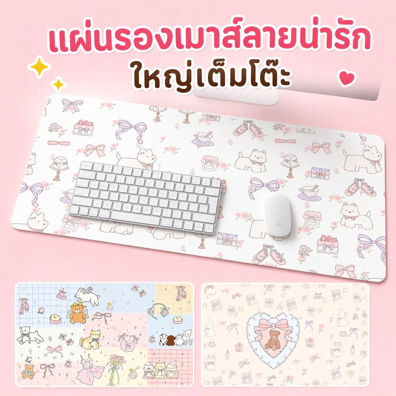 COD แผ่นรองเมาส์ mouse pad x11 mouse ขนาดใหญ่ ลายการ์ตูนน่ารัก กันน้ำ ฐานยางกันลื่น สำหรับคีย์บอร์ด