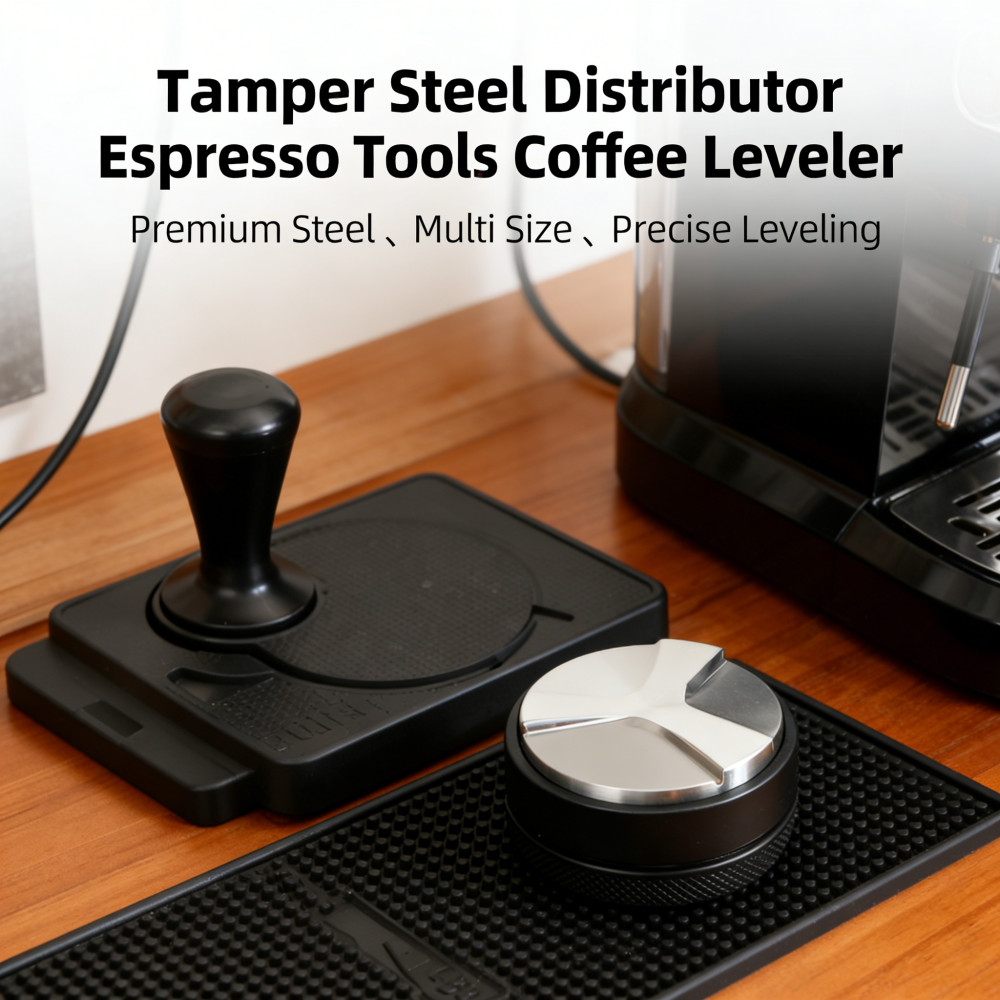จําหน่าย Espresso Tamper 3 Angled Steel Stainless 53mm Leveler 51mm