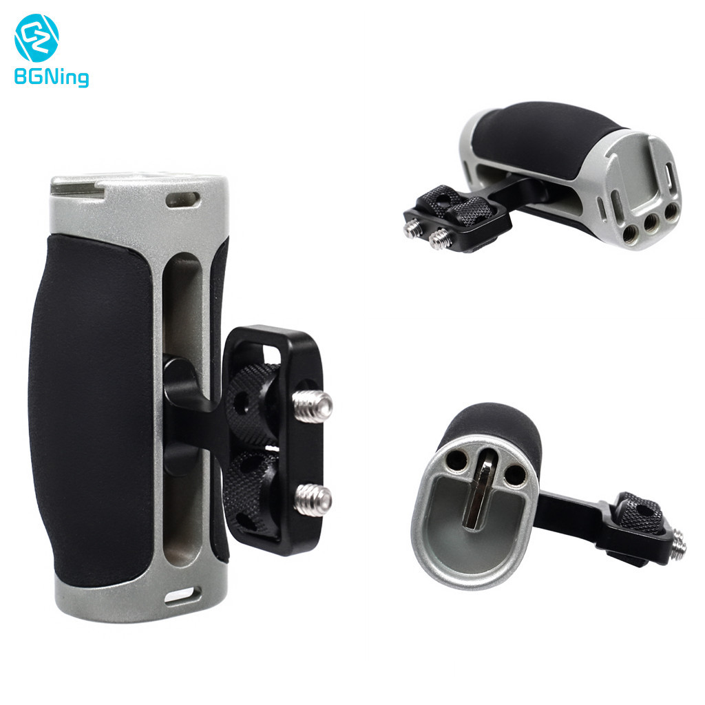 BGNING Universal แบบพกพากล้อง DSLR กรง Mount อลูมิเนียม 1/4 สกรูจับด้านข้าง 1/4 "-20 รูเกลียว
