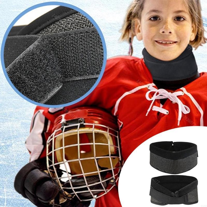 1PCS สูงตัดทน Hockey คอ Guard คอสําหรับ Ice Hockey และสเก็ต Having เปลี่ยน Ties บางก่อสร้าง