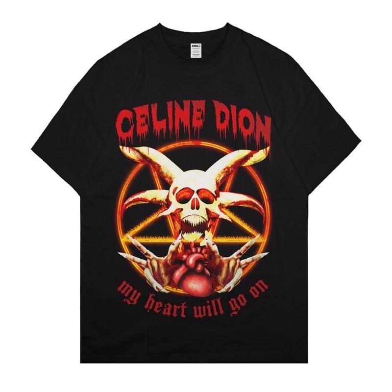 เสื้อยืดผู้ชาย Celine Dion Metal