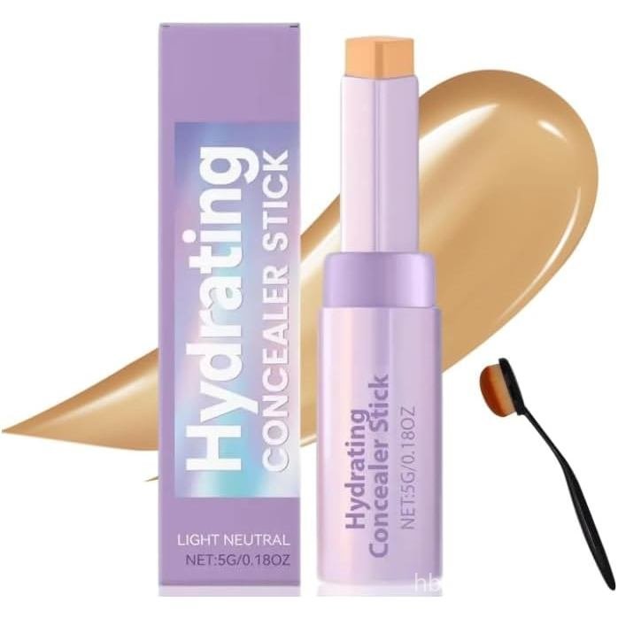 เบลอคอนซีลเลอร์StickDuo,2in1ContoursConcealerStick&Brush,Hydratingคอนซีลเลอร์,NoseContourPencil,Long
