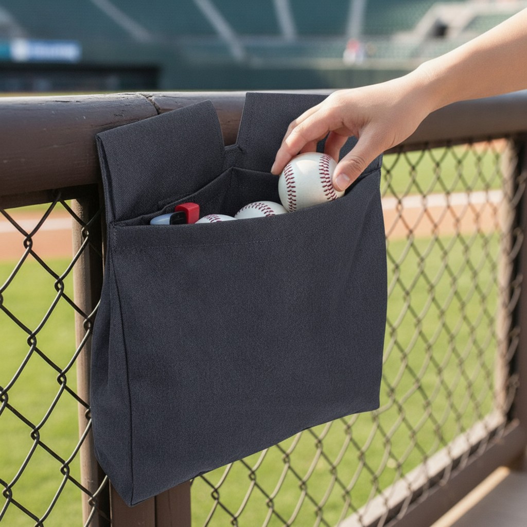Umpire Bag with Pockets Professional Umpire Bag Structured Black for Umpires, Baseball Games