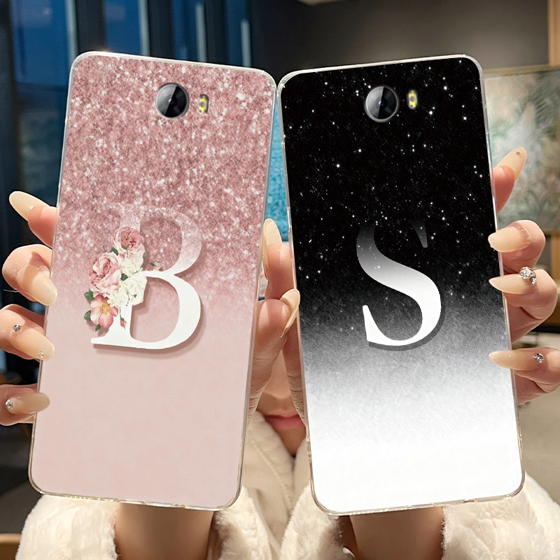 สําหรับ Huawei Y5 II ปลอกซิลิโคนใสหรูหราตัวอักษรเคสโทรศัพท์ TPU นุ่มสําหรับ Huawei Y5II Y5 2 CUN-U29