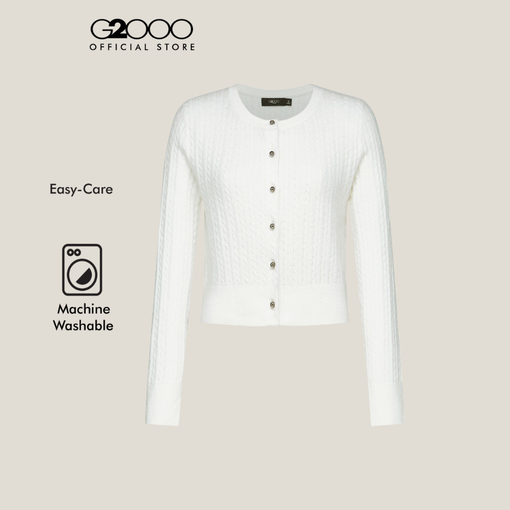 G2000 เสื้อคาร์ดิแกนสำหรับผู้หญิง Regular Fit รุ่น 5627531102 WHITE
