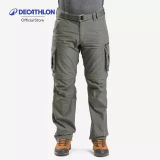 Decathlon Men’S Convertible Travel Trekking Cargo Trousers กางเกงทรงคาร์โก้ถอดขาได้ด้วยซิปผู้ชาย รุ่น Travel 500 - Green